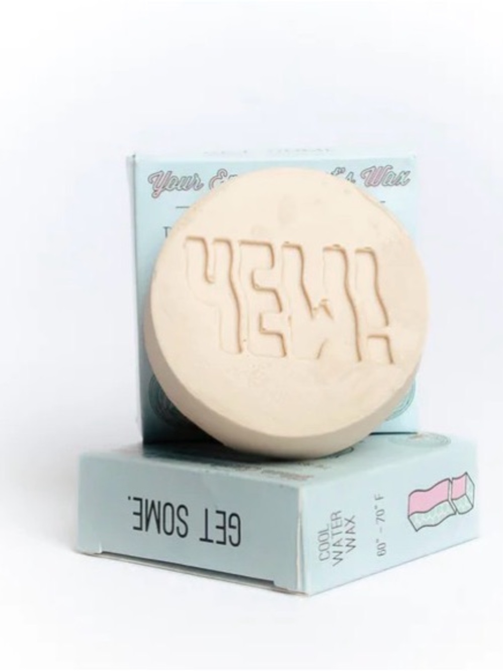 YEW! Cool Water Surf Wax Pack - Light Blue with Pink Accents- comes with 10